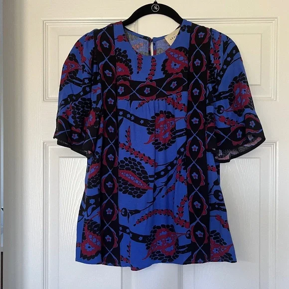 Sezane Lulla Blouse - Atla blue, size 4 - Picture 4 of 5